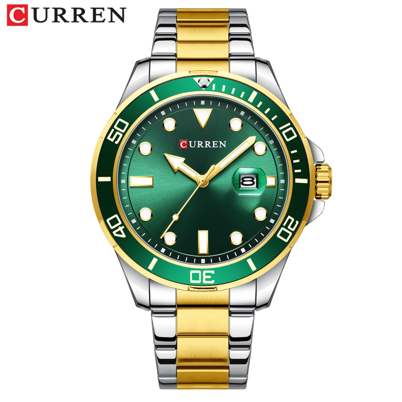 Luxury Quartz Watch Brands - CURREN Nuova Serie Green Water Ghost,