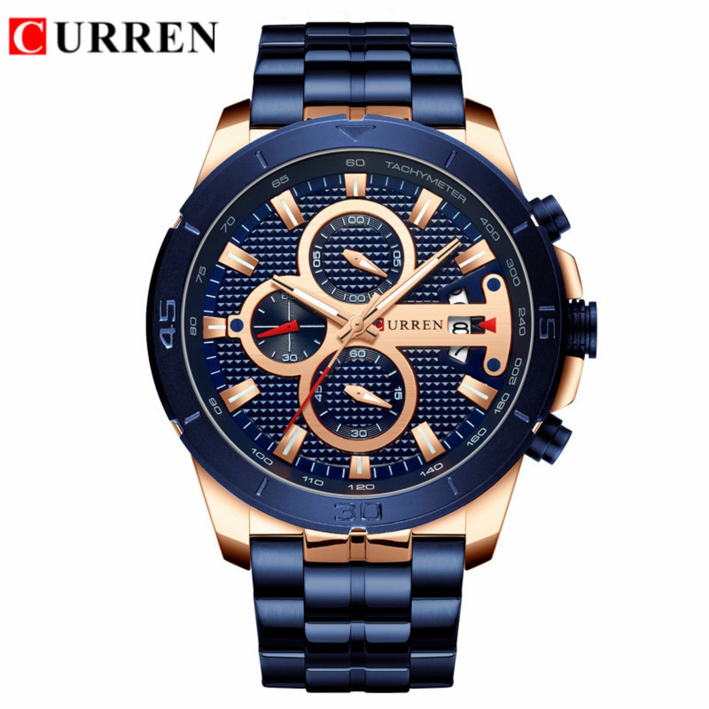 Luxury Quartz Watch Brands - Orologio CURREN da uomo impermeabile cronografo