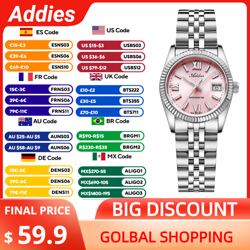Luxury Watch Case Travel - Orologio da donna di lusso Addies,