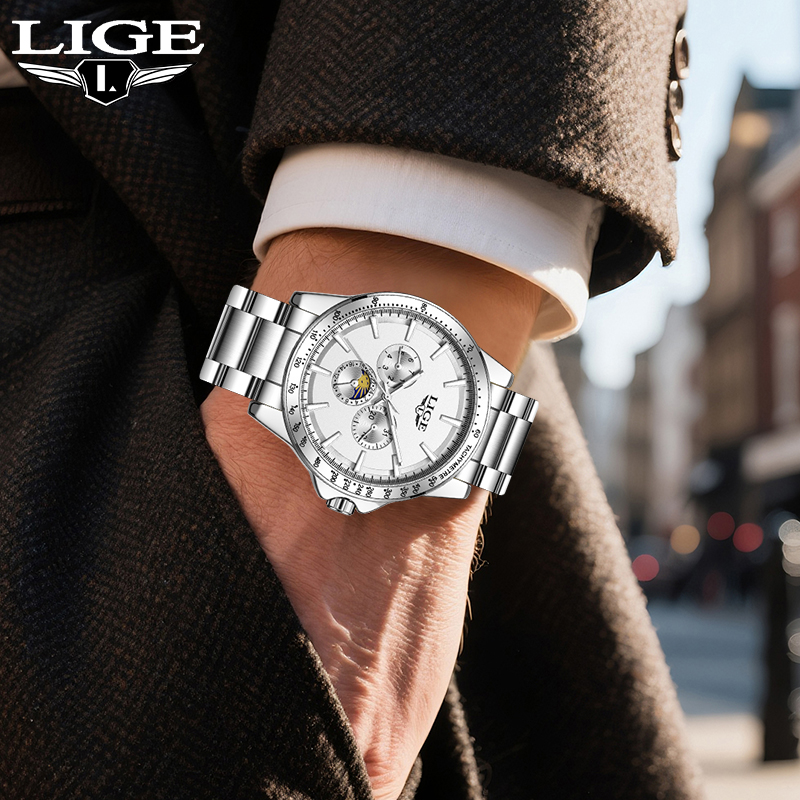 LIGE Orologio da uomo al quarz - Luxury Quartz Watch Brands recensione e prezzo