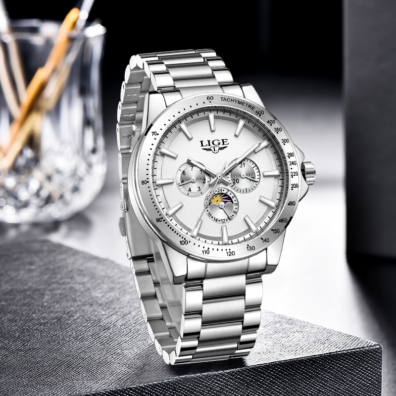 LIGE Orologio da uomo al quarz - Luxury Quartz Watch Brands recensione e prezzo